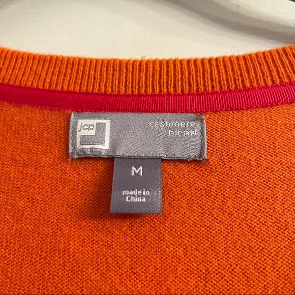 Cashmere Blend Tri-Color 3/4 Length Sweater - Picture 3 of 4